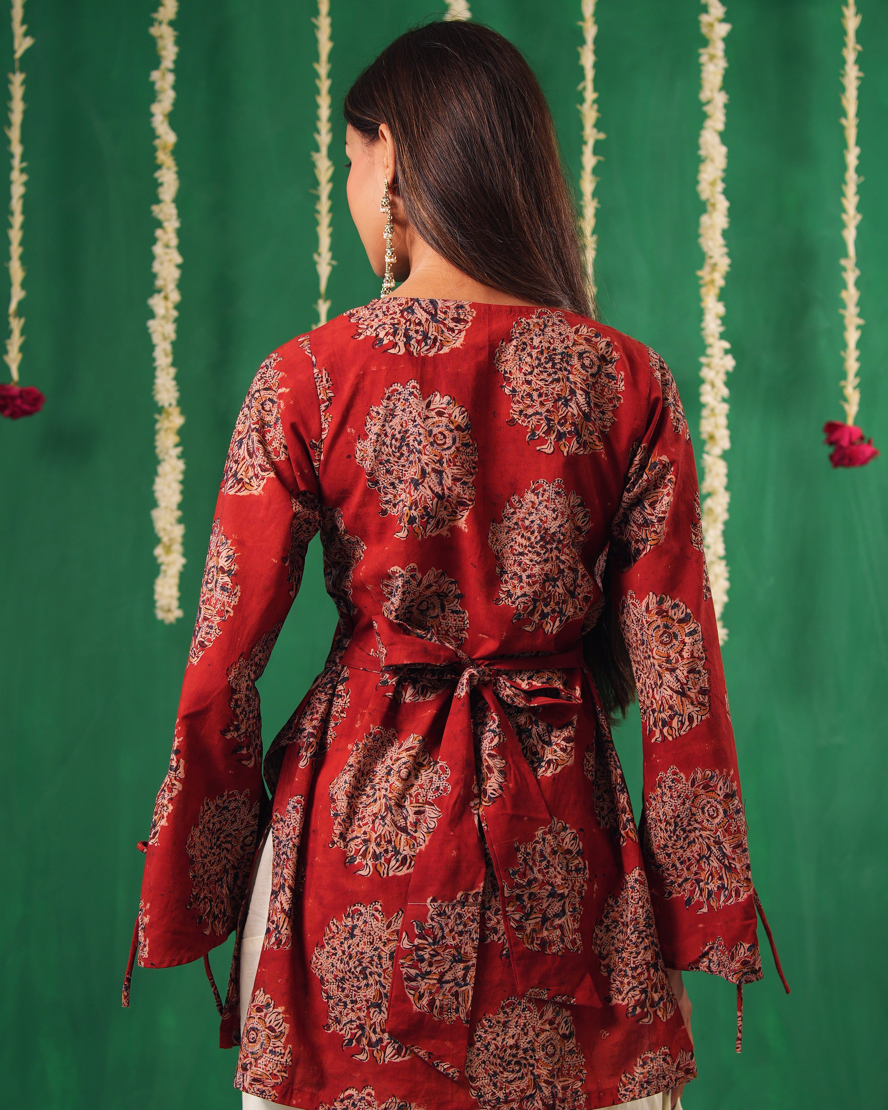Kesar Bell Sleeved Short Kurti