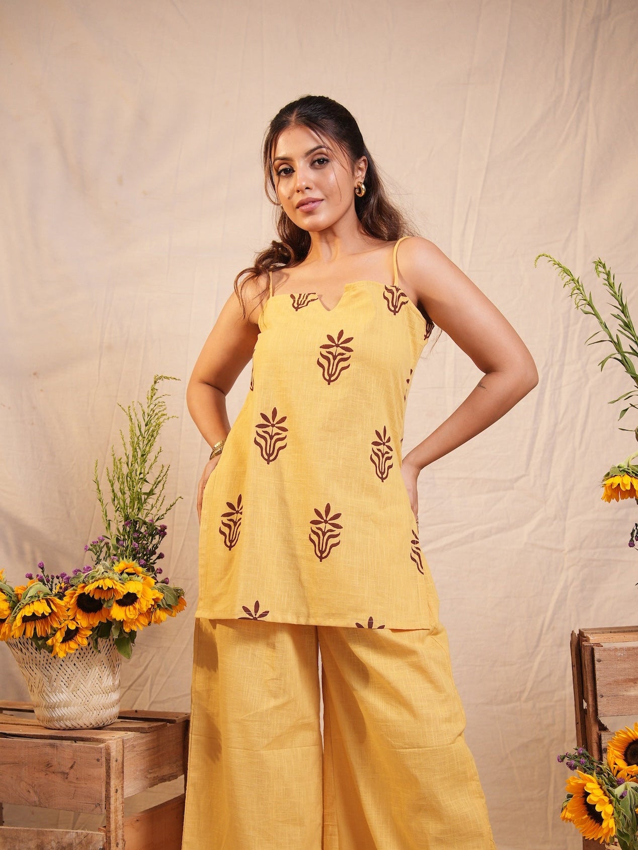Mango Noodle Strap Short Kurti