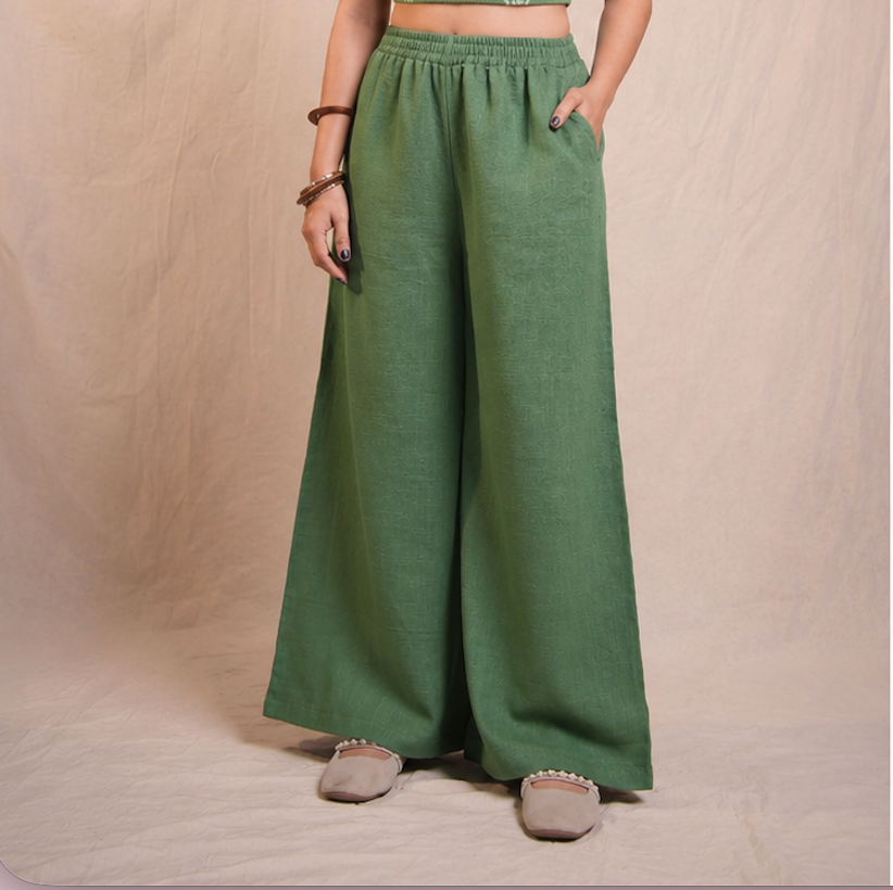 Kaery Green Cotton Pants