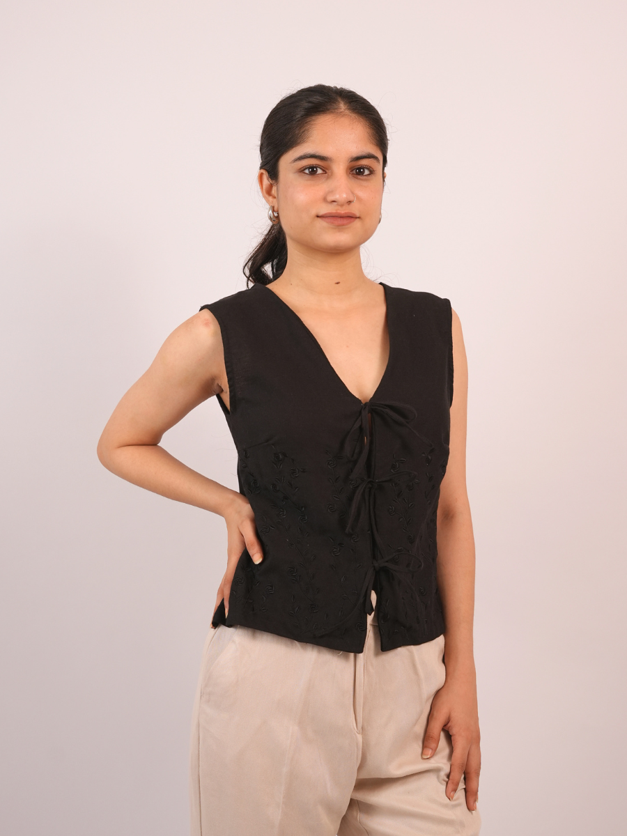 Yin Embroidered Vest