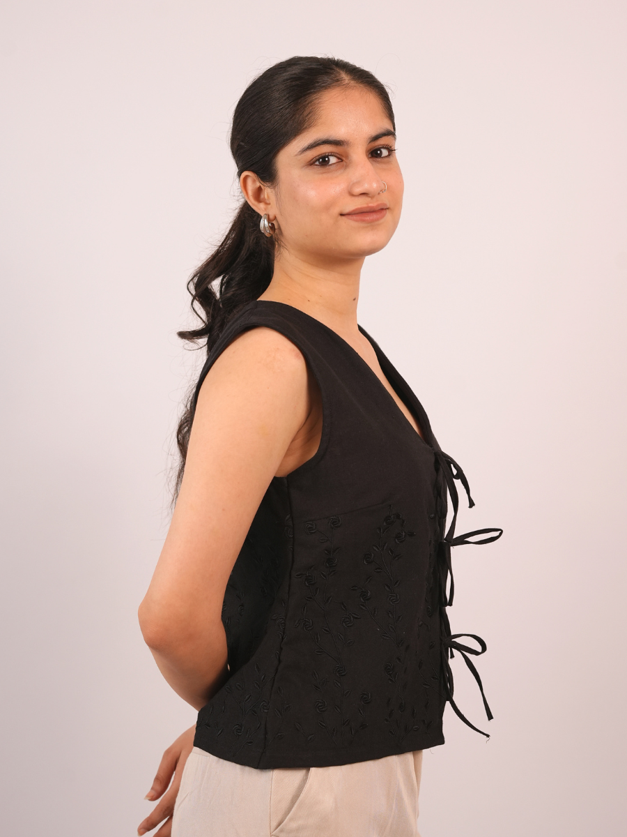 Yin Embroidered Vest