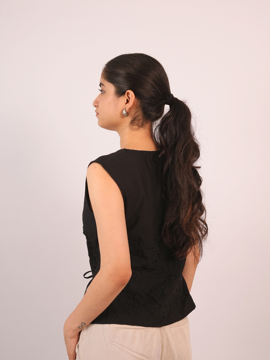 Yin Embroidered Vest