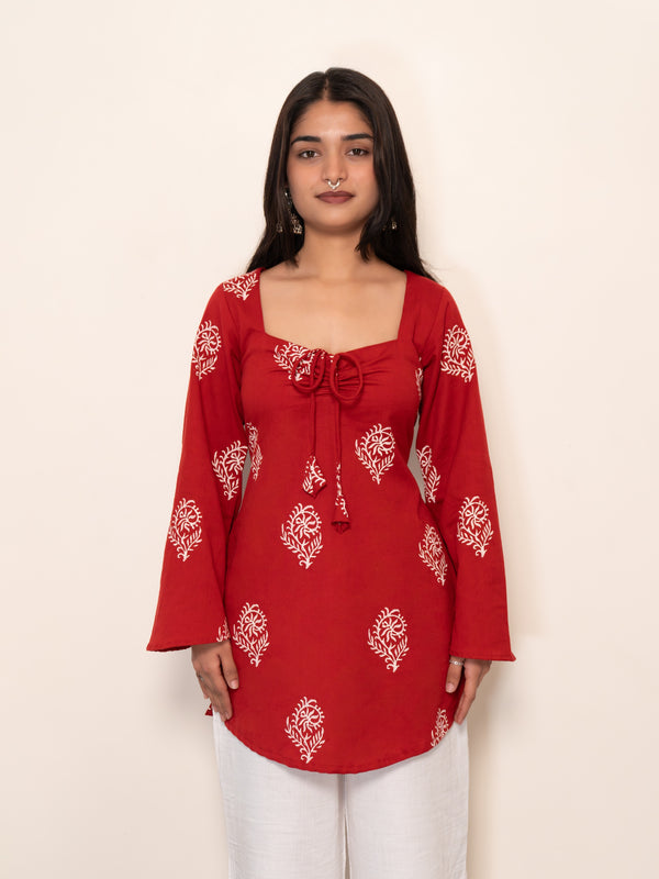 Rosie Bell Sleeved Short Kurti