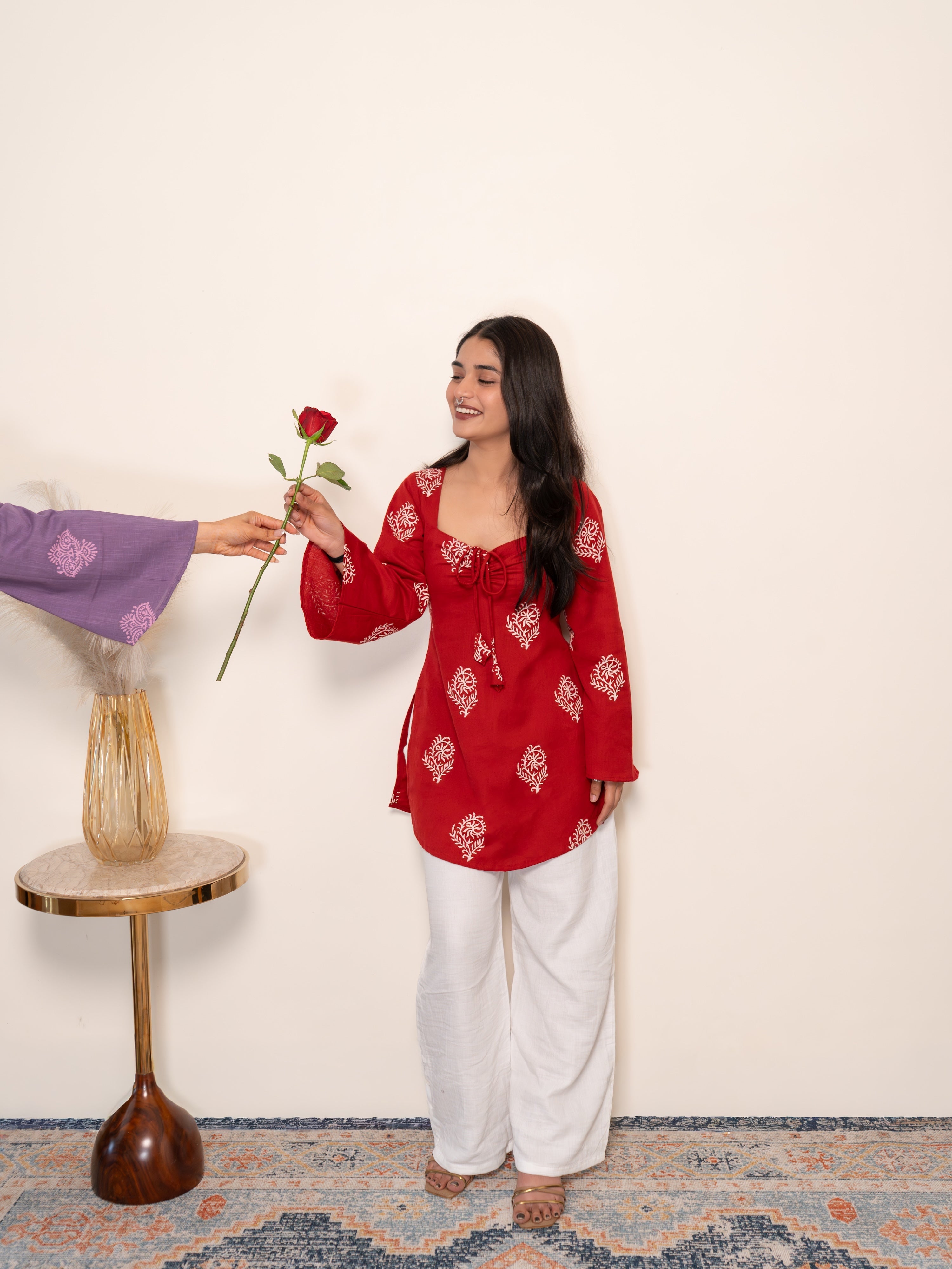 Rosie Bell Sleeved Short Kurti