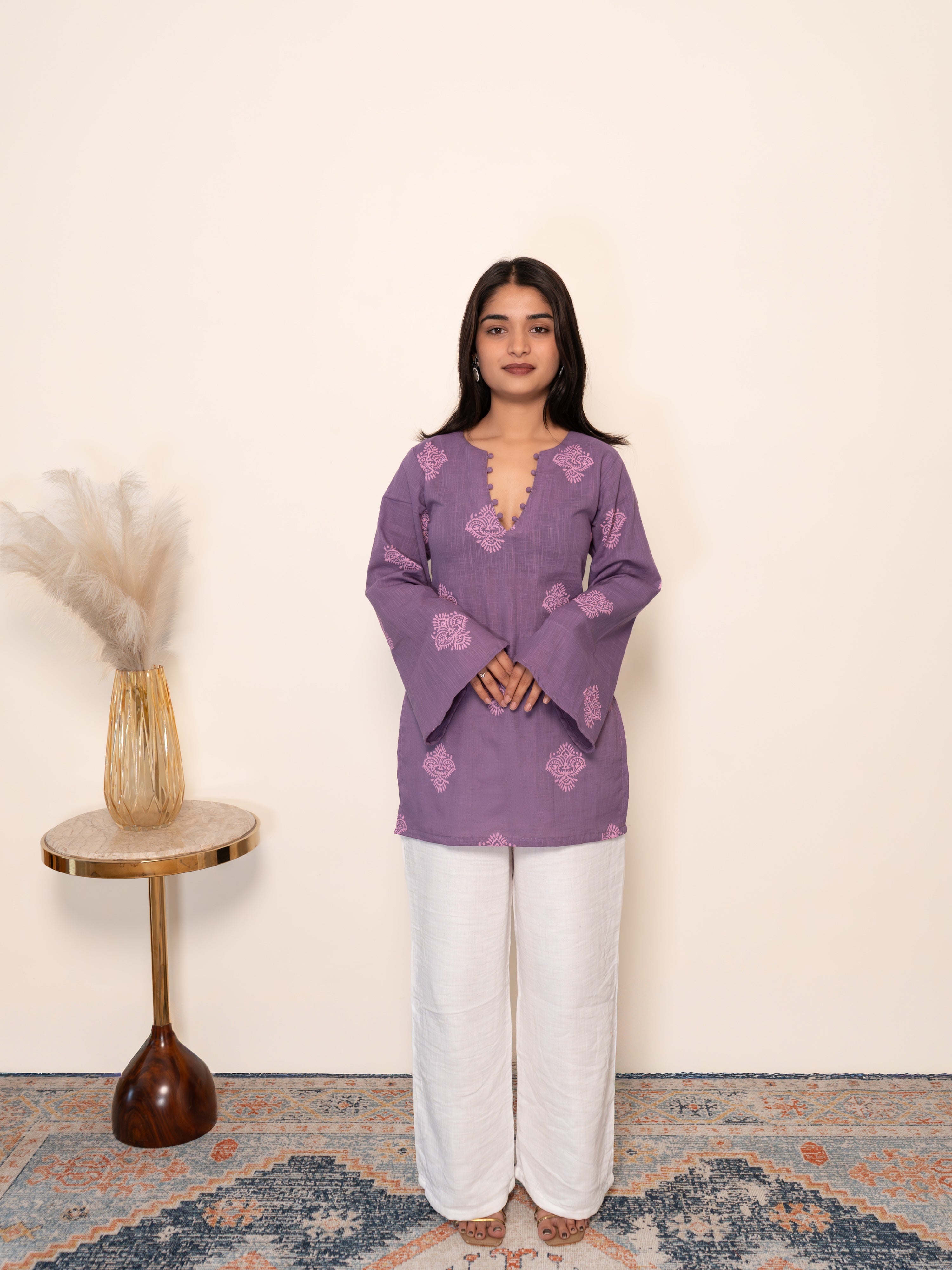 Lily Bell Sleeved Short Kurti