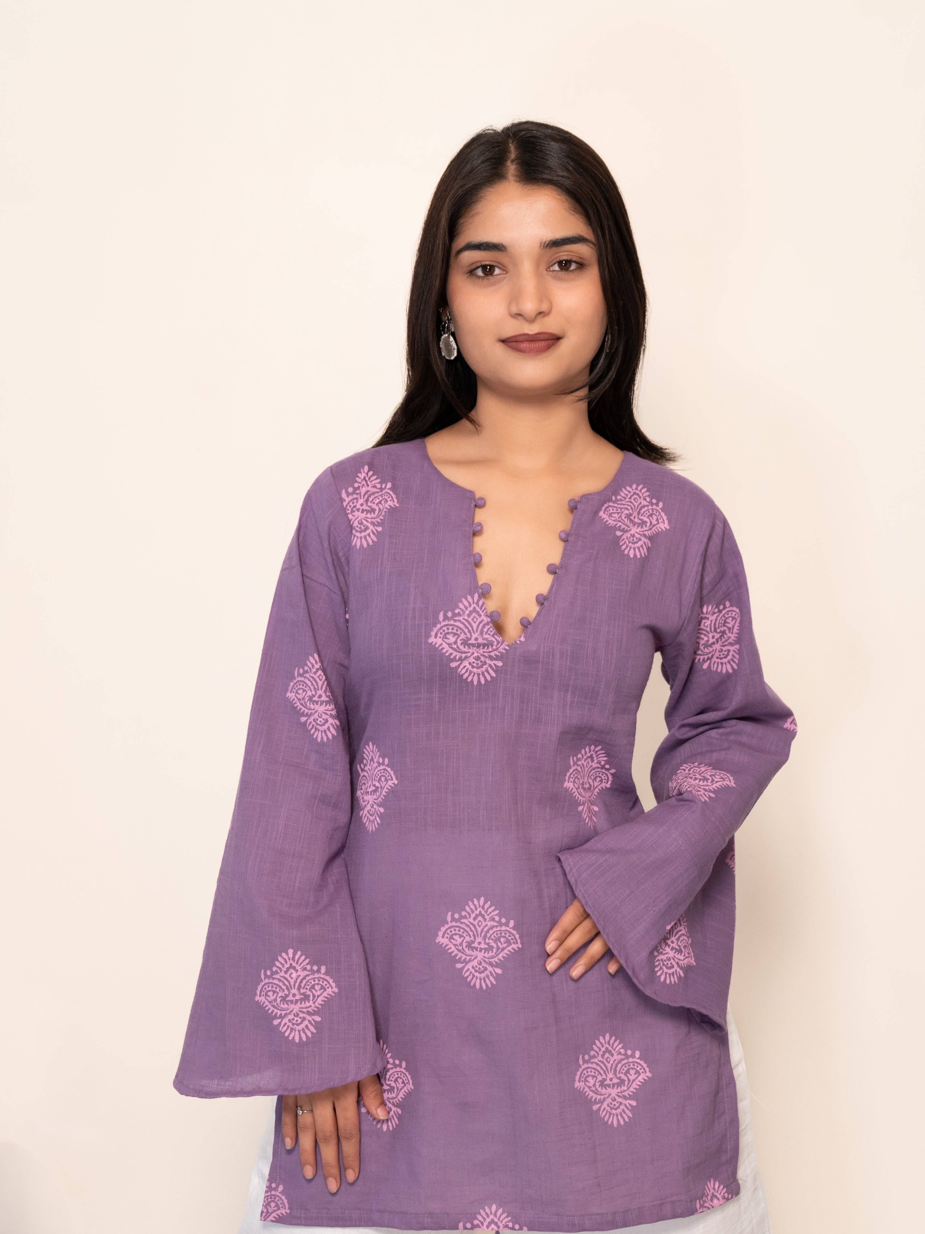 Lily Bell Sleeved Short Kurti