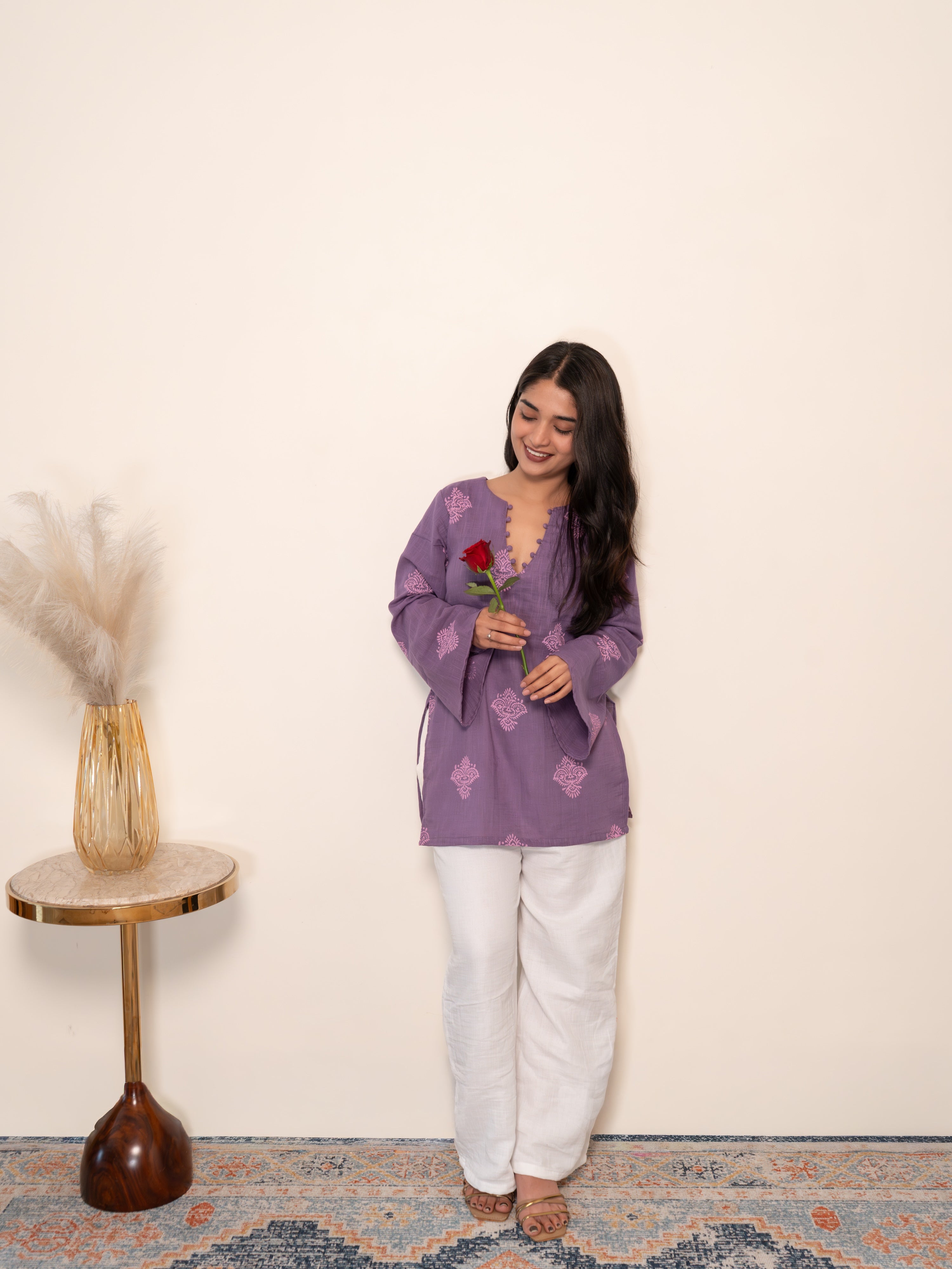 Lily Bell Sleeved Short Kurti