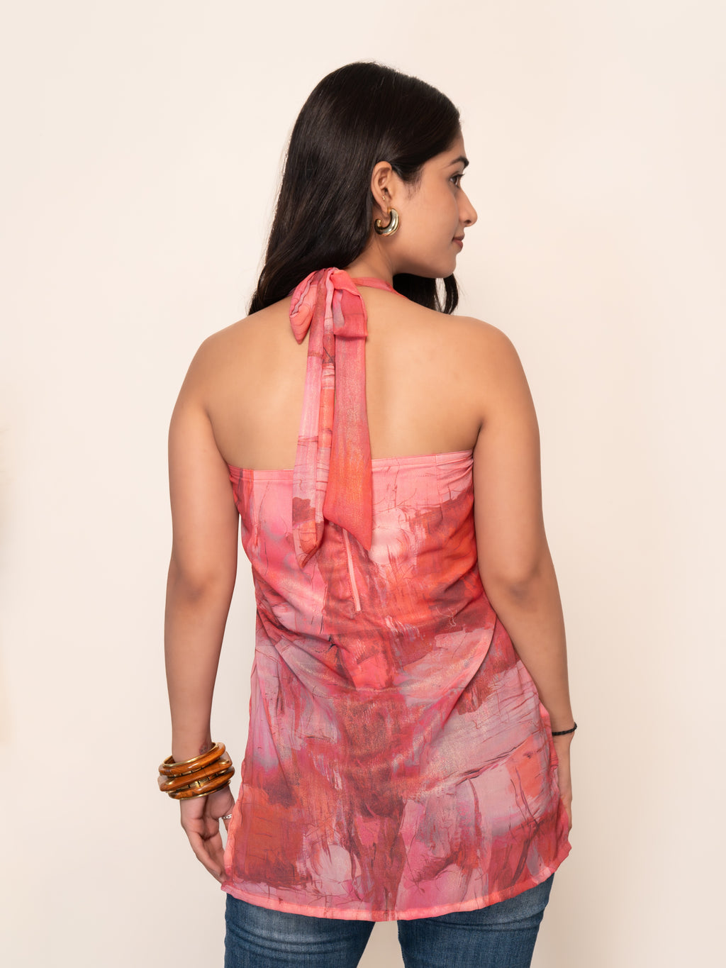 Sitara Halter Neck Short Kurti