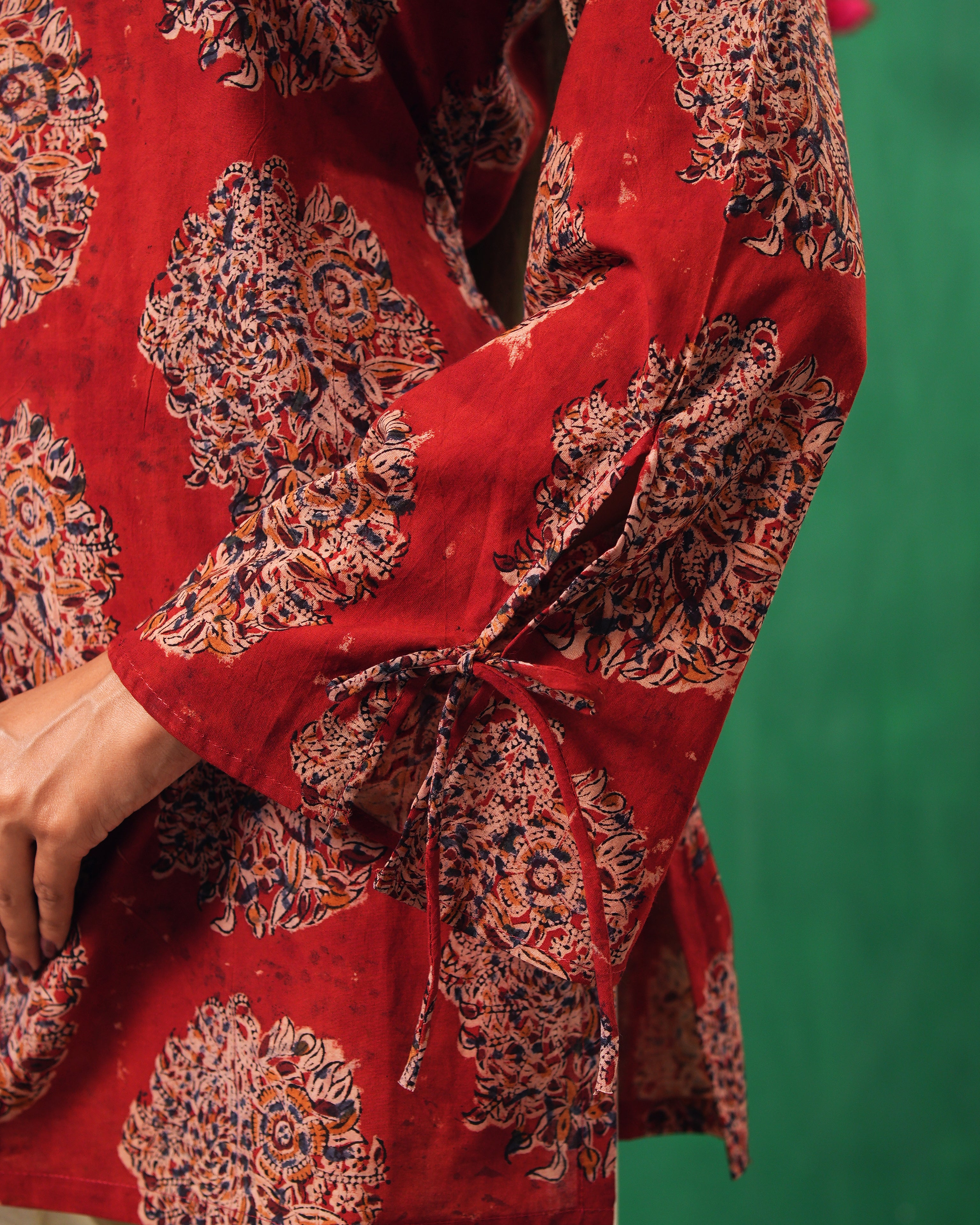 Kesar Bell Sleeved Short Kurti